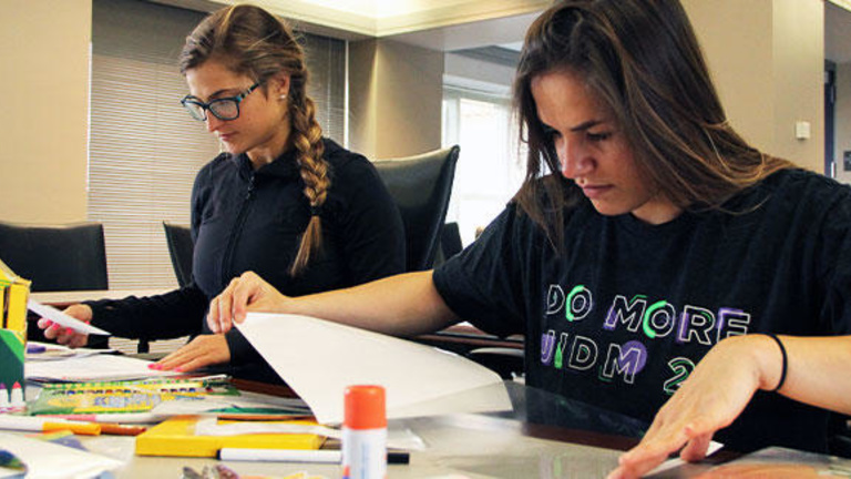 Tippie students participating in the Day of Service